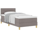 vidaXL Boxspring ágy matraccal matracmal Tópszínű 80 x 200 cm szövet
