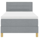 vidaXL Boxspring ágy matraccal Világosszürke 100 x 200 cm szövet
