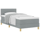 vidaXL Boxspring ágy matraccal Világosszürke 100 x 200 cm szövet