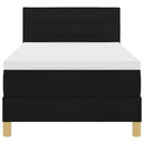 vidaXL Boxspring ágy matraccal matracmal Fekete 100 x 200 cm szövet