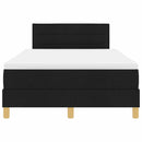 vidaXL Boxspring ágy matraccal matracmal Fekete 120 x 190 cm szövet