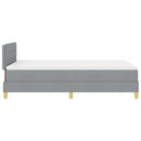 vidaXL Boxspring ágy matraccal Világosszürke 120 x 200 cm szövet