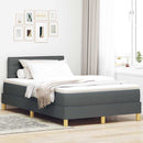 vidaXL Boxspring ágy matraccal Sötétszürke 120 x 200 cm szövet