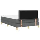 vidaXL Boxspring ágy matraccal Sötétszürke 120 x 200 cm szövet