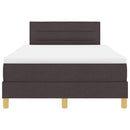 vidaXL Boxspring ágy matraccal Sötét Barna 120 x 200 cm szövet