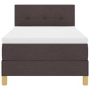 vidaXL Boxspring ágy matraccal matracmal sötétbarna 80 x 200 cm szövet