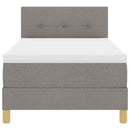vidaXL Boxspring ágy matraccal matracmal Tópszínű 80 x 200 cm szövet