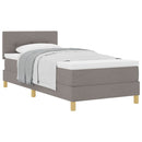 vidaXL Boxspring ágy matraccal matracmal Tópszínű 80 x 200 cm szövet