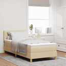 vidaXL Boxspring ágy matraccal matracmal Krém 80 x 200 cm szövet