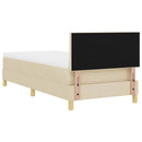 vidaXL Boxspring ágy matraccal matracmal Krém 80 x 200 cm szövet
