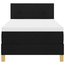 vidaXL Boxspring ágy matraccal matracmal Fekete 90 x 190 cm szövet
