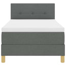vidaXL Boxspring ágy matraccal Sötétszürke 90 x 200 cm szövet