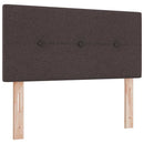 vidaXL Boxspring ágy matraccal sötétbarna 100 x 200 cm szövet