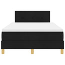vidaXL Boxspring ágy matraccal matracmal Fekete 120 x 190 cm szövet
