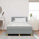 vidaXL Boxspring ágy matraccal Világosszürke 120 x 200 cm szövet