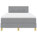 vidaXL Boxspring ágy matraccal Világosszürke 120 x 200 cm szövet