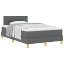 vidaXL Boxspring ágy matraccal Sötétszürke 120 x 200 cm szövet