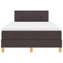 vidaXL Boxspring ágy matraccal sötétbarna 120 x 200 cm szövet