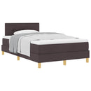 vidaXL Boxspring ágy matraccal sötétbarna 120 x 200 cm szövet