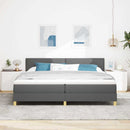 vidaXL Boxspring ágy matraccal Sötétszürke 200 x 200 cm szövet