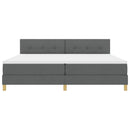 vidaXL Boxspring ágy matraccal Sötétszürke 200 x 200 cm szövet