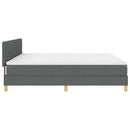 vidaXL Boxspring ágy matraccal Sötétszürke 200 x 200 cm szövet