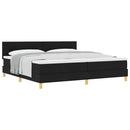 vidaXL Boxspring ágy matraccal matracmal Fekete 200 x 200 cm szövet
