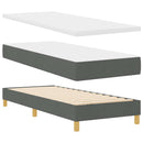 vidaXL Boxspring ágy matraccal Sötétszürke 80 x 200 cm szövet
