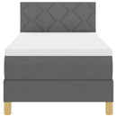 vidaXL Boxspring ágy matraccal Sötétszürke 80 x 200 cm szövet