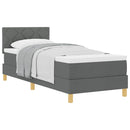 vidaXL Boxspring ágy matraccal Sötétszürke 80 x 200 cm szövet
