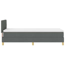 vidaXL Boxspring ágy matraccal Sötétszürke 80 x 200 cm szövet