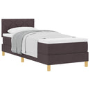 vidaXL Boxspring ágy matraccal matracmal sötétbarna 80 x 200 cm szövet