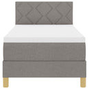 vidaXL Boxspring ágy matraccal matracmal Tópszínű 80 x 200 cm szövet