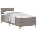 vidaXL Boxspring ágy matraccal matracmal Tópszínű 80 x 200 cm szövet