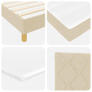 vidaXL Boxspring ágy matraccal matracmal Krém 80 x 200 cm szövet