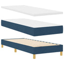 vidaXL Boxspring ágy matraccal matracmal Kék 80 x 200 cm szövet