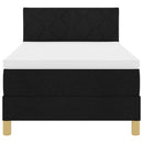 vidaXL Boxspring ágy matraccal matracmal Fekete 90 x 200 cm szövet