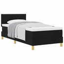 vidaXL Boxspring ágy matraccal matracmal Fekete 90 x 200 cm szövet