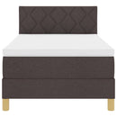 vidaXL Boxspring ágy matraccal matracmal sötétbarna 90 x 200 cm szövet