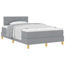vidaXL Boxspring ágy matraccal Világosszürke 120 x 200 cm szövet
