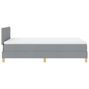 vidaXL Boxspring ágy matraccal Világosszürke 120 x 200 cm szövet