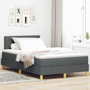 vidaXL Boxspring ágy matraccal Sötétszürke 120 x 200 cm szövet