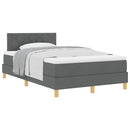 vidaXL Boxspring ágy matraccal Sötétszürke 120 x 200 cm szövet