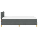 vidaXL Boxspring ágy matraccal Sötétszürke 120 x 200 cm szövet