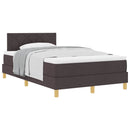 vidaXL Boxspring ágy matraccal sötétbarna 120 x 200 cm szövet