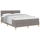vidaXL Boxspring ágy matraccal matracmal Tópszínű 140 x 190 cm szövet