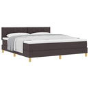 vidaXL Boxspring ágy matraccal Sötét Barna 180 x 200 cm szövet