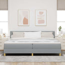 vidaXL Boxspring ágy matraccal Világosszürke 200 x 200 cm szövet