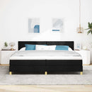 vidaXL Boxspring ágy matraccal matracmal Fekete 200 x 200 cm szövet