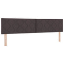 vidaXL Boxspring ágy matraccal sötétbarna 200 x 200 cm szövet